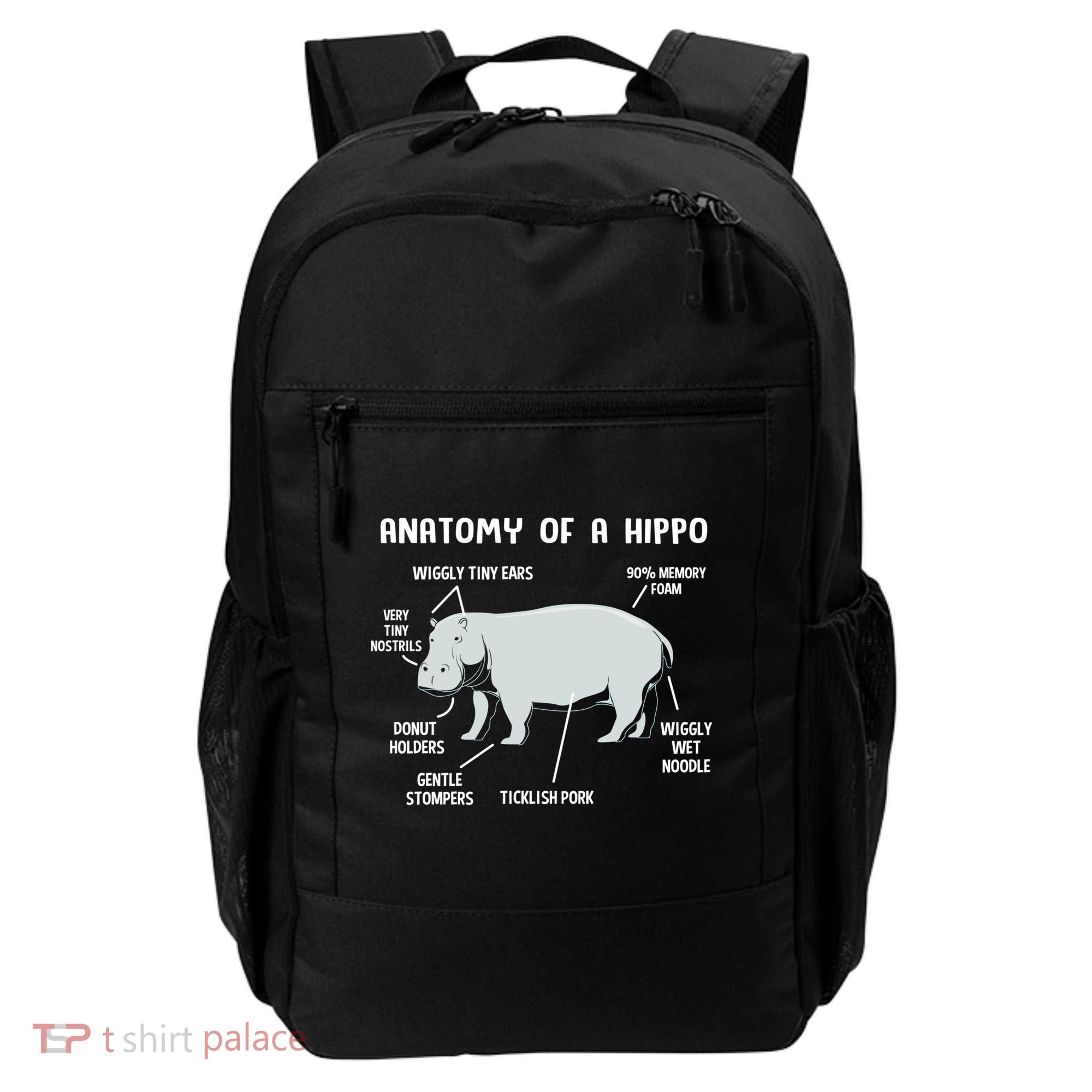 Cute Hippopotamus Anatomy Of A Hippo For Cool Gift Backpack