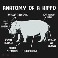 Cute Hippopotamus Anatomy Of A Hippo For Cool Gift Backpack thumb 2