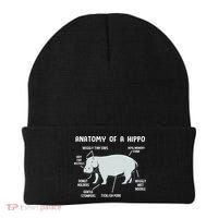 Cute Hippopotamus Anatomy Of A Hippo For Cool Gift Beanie thumb 0