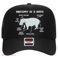 Cute Hippopotamus Anatomy Of A Hippo For Cool Gift Hat thumb 0