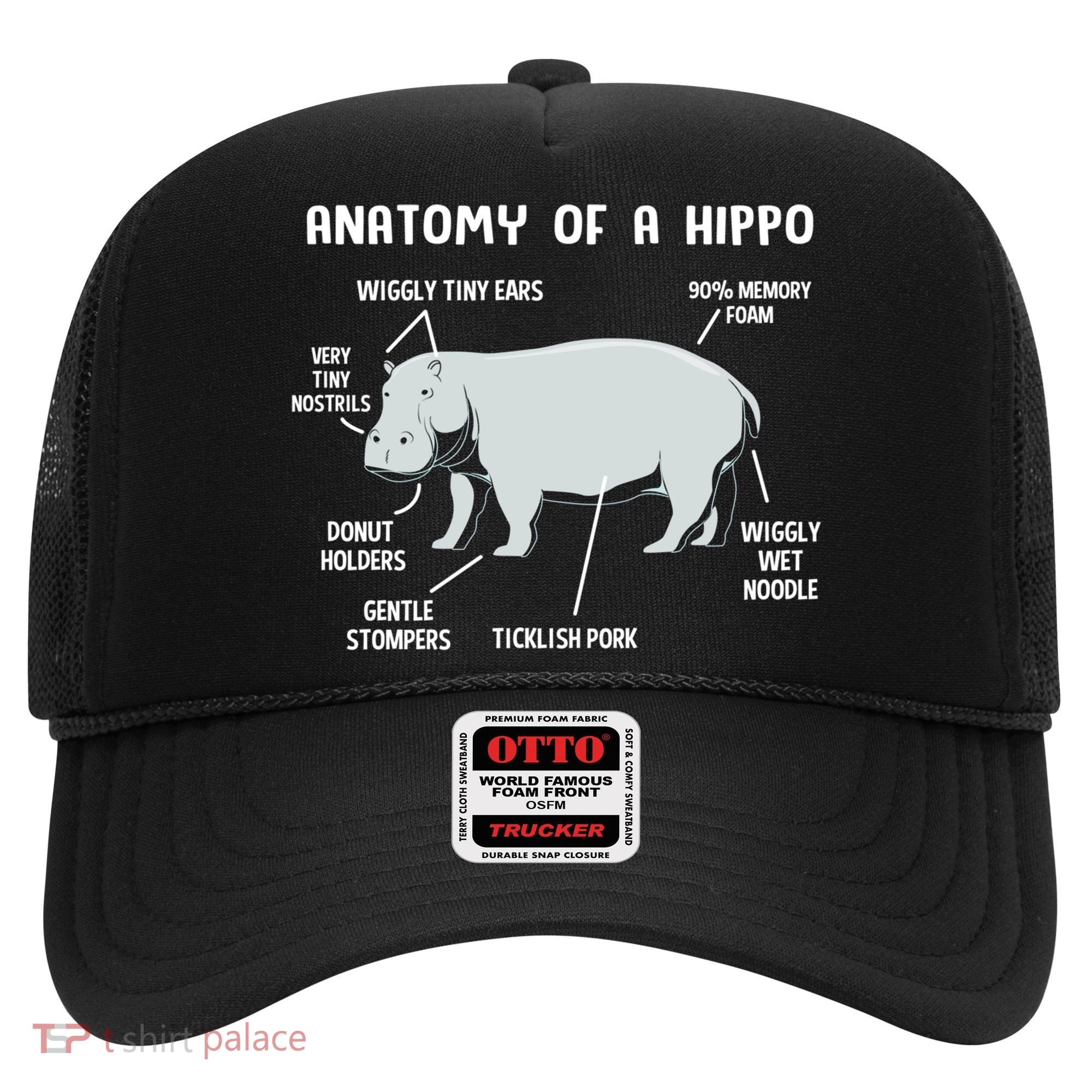 Cute Hippopotamus Anatomy Of A Hippo For Cool Gift Hat