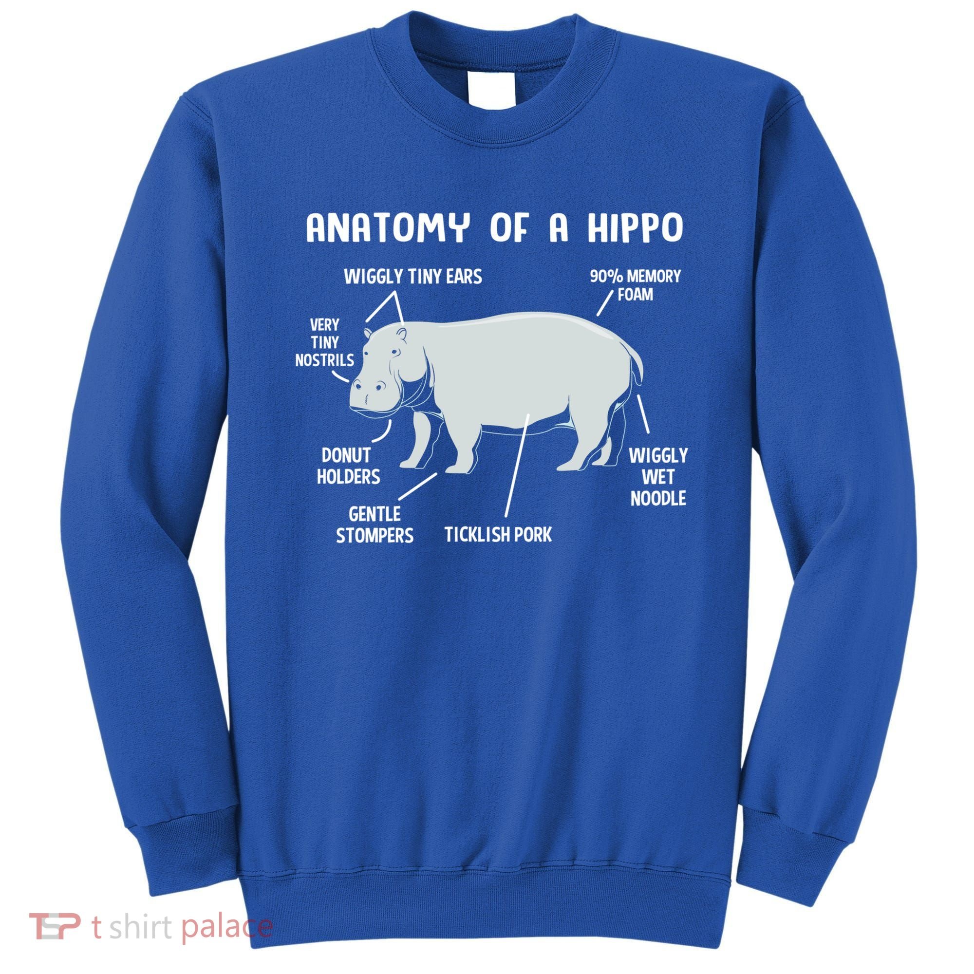 Cute Hippopotamus Anatomy Of A Hippo For Cool Gift Sweatshirt