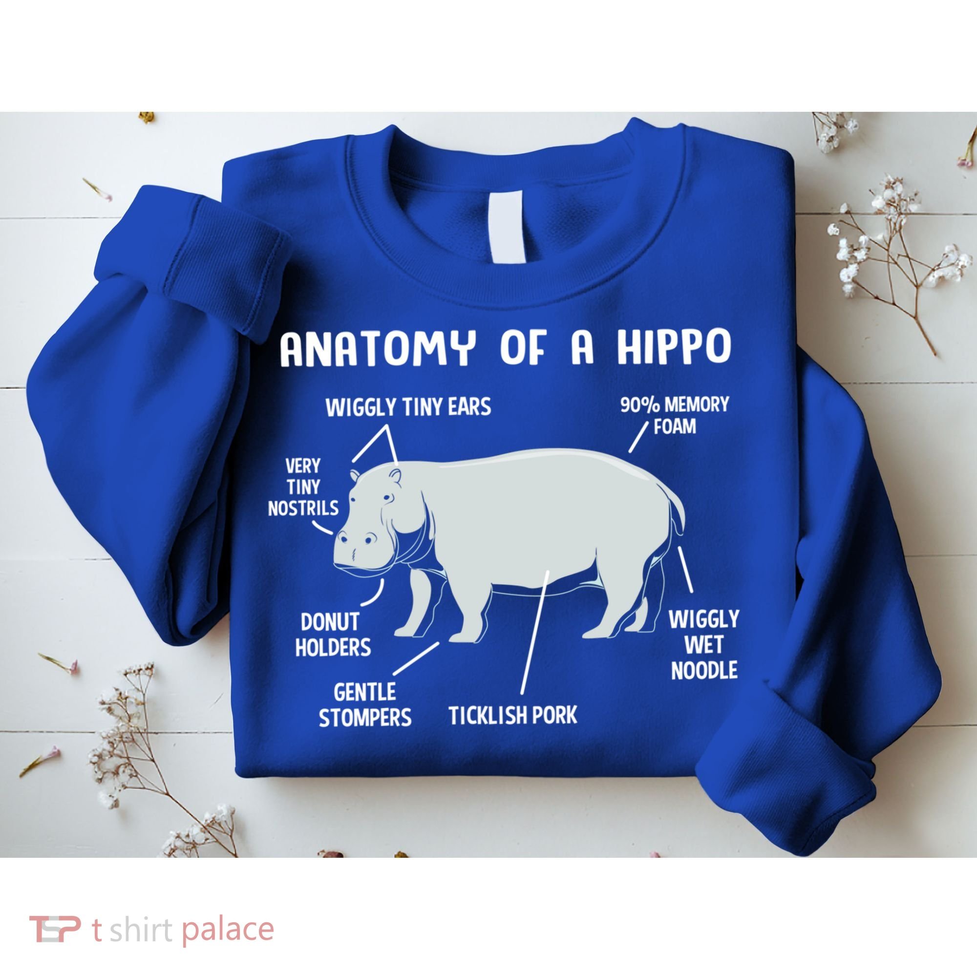 Cute Hippopotamus Anatomy Of A Hippo For Cool Gift Sweatshirt