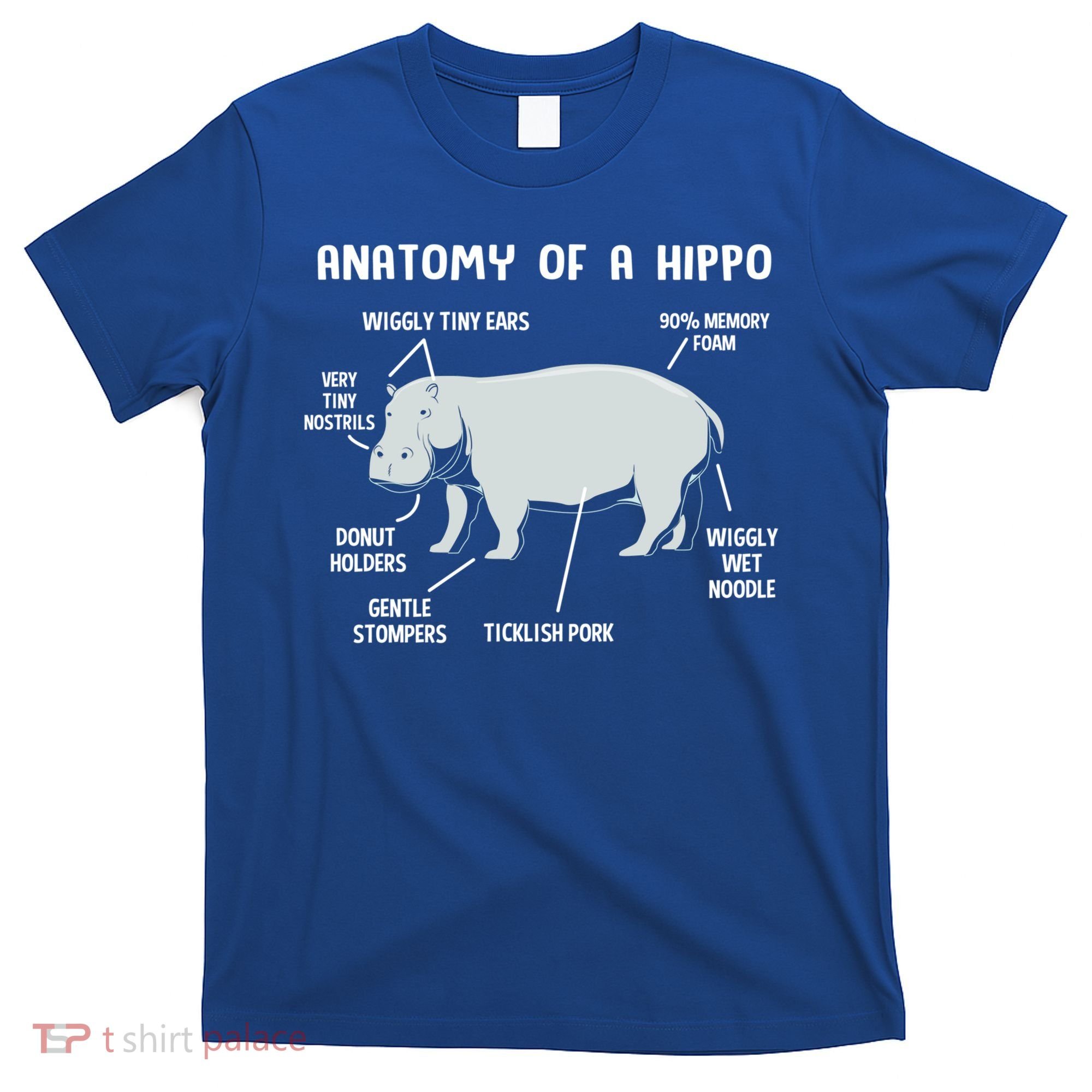 Cute Hippopotamus Anatomy Of A Hippo For Cool Gift T-Shirt