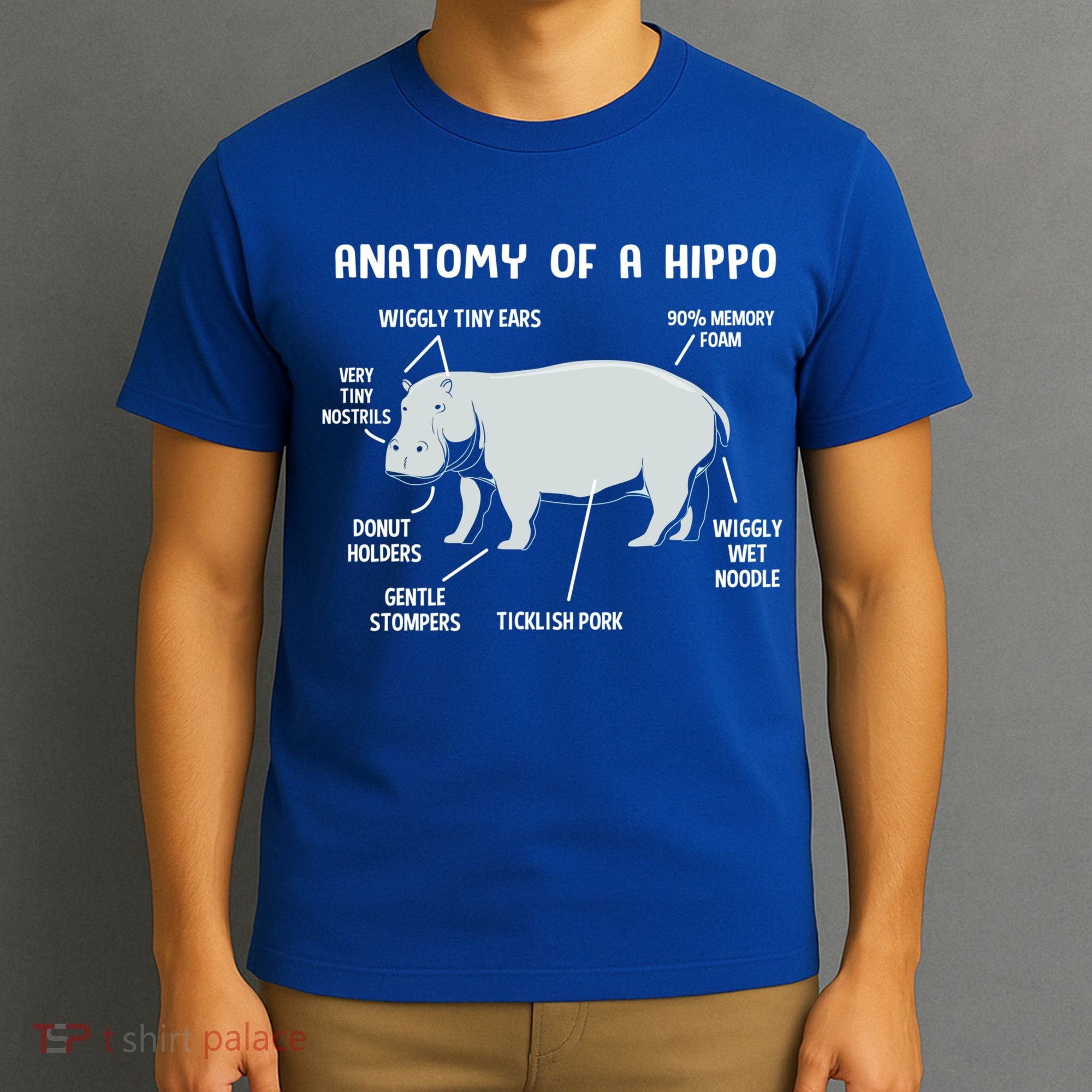 Cute Hippopotamus Anatomy Of A Hippo For Cool Gift T-Shirt