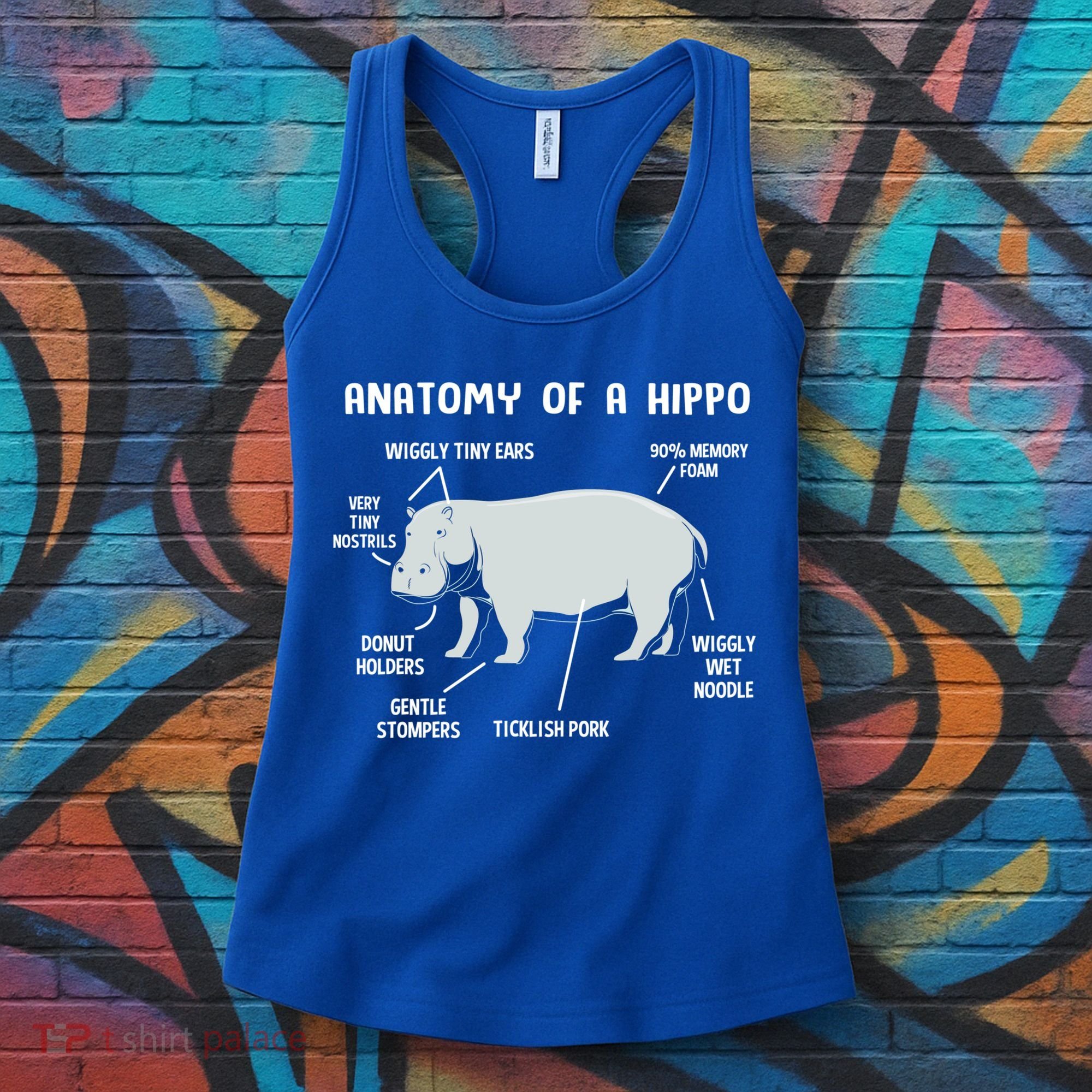 Cute Hippopotamus Anatomy Of A Hippo For Cool Gift Women's Tank Top