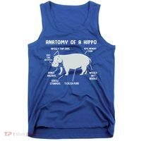 Cute Hippopotamus Anatomy Of A Hippo For Cool Gift Tank Top thumb 0