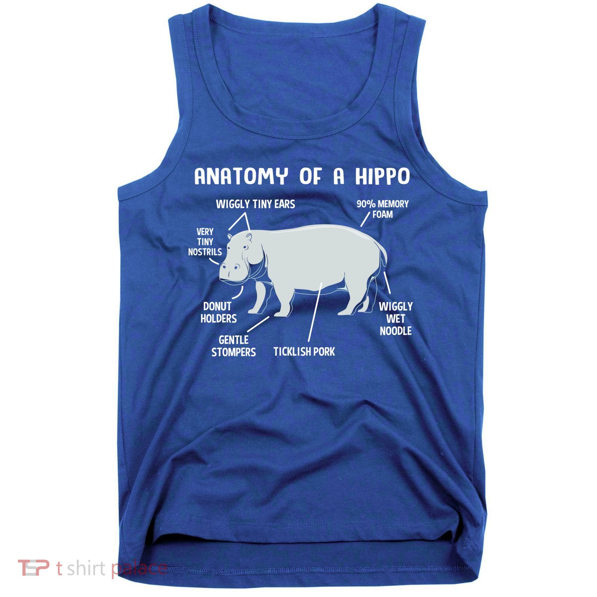 Cute Hippopotamus Anatomy Of A Hippo For Cool Gift Tank Top