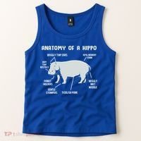 Cute Hippopotamus Anatomy Of A Hippo For Cool Gift Tank Top thumb 2
