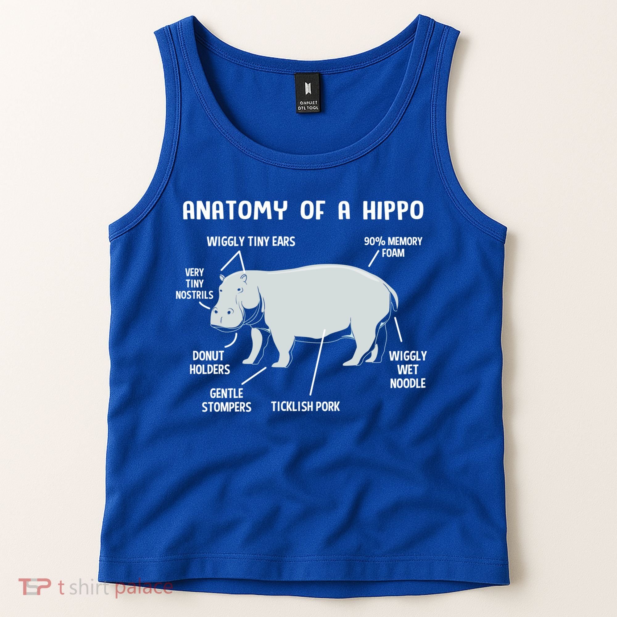 Cute Hippopotamus Anatomy Of A Hippo For Cool Gift Tank Top