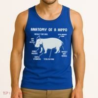 Cute Hippopotamus Anatomy Of A Hippo For Cool Gift Tank Top thumb 3