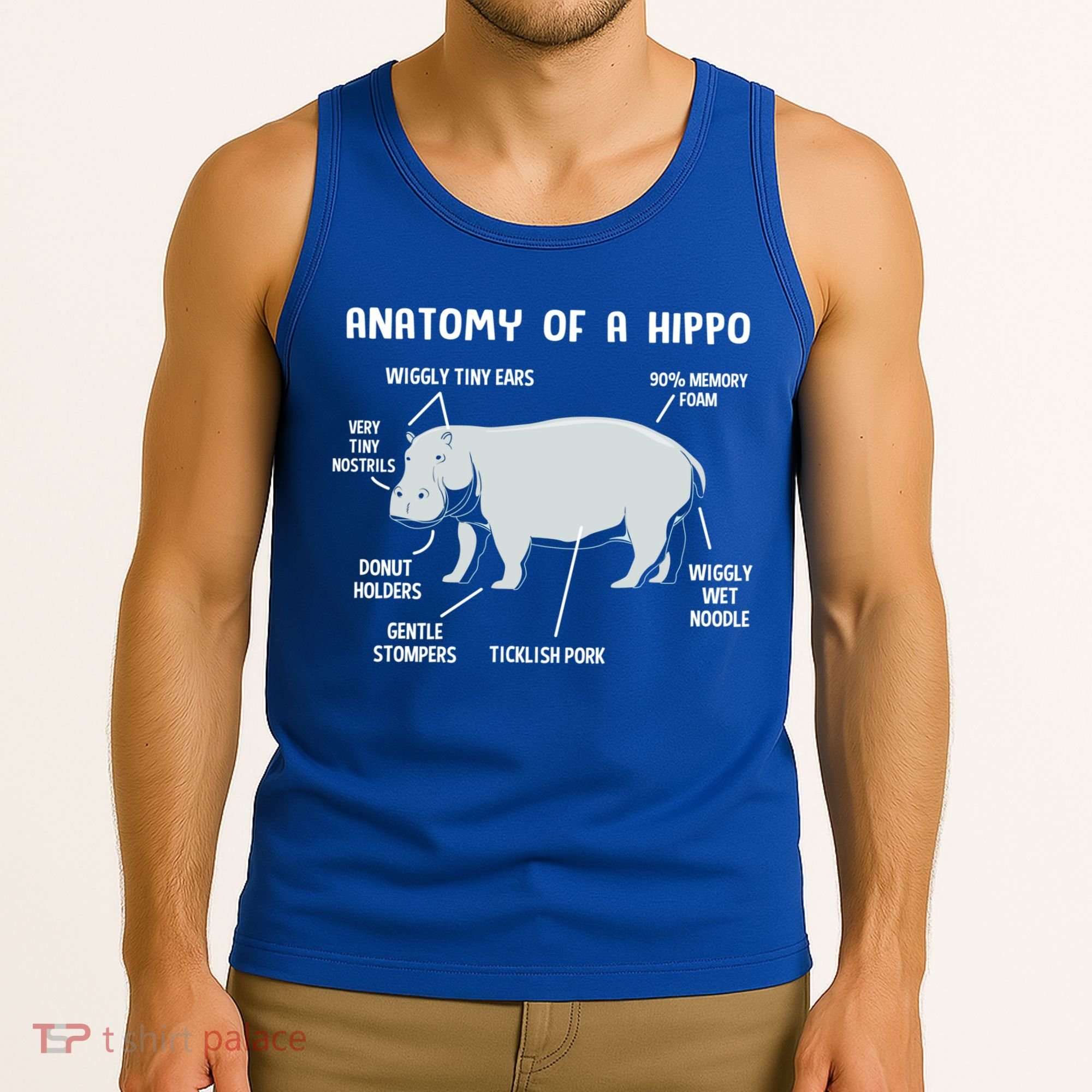 Cute Hippopotamus Anatomy Of A Hippo For Cool Gift Tank Top