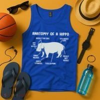 Cute Hippopotamus Anatomy Of A Hippo For Cool Gift Tank Top thumb 4