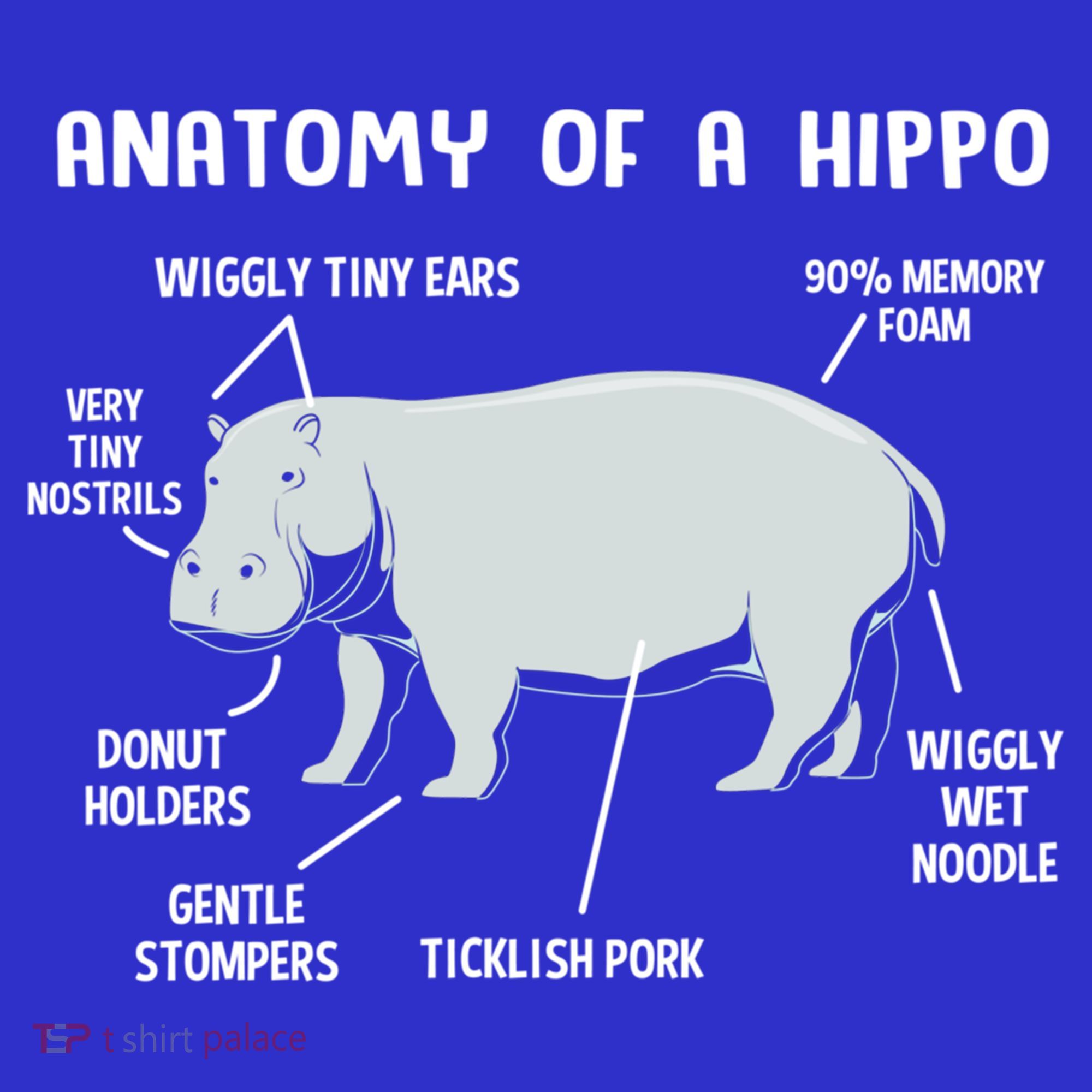 Cute Hippopotamus Anatomy Of A Hippo For Cool Gift Tank Top