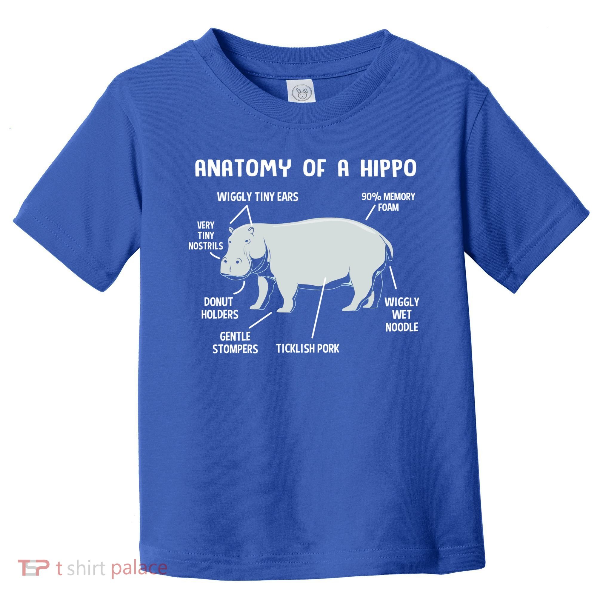 Cute Hippopotamus Anatomy Of A Hippo For Cool Gift Toddler T-Shirt