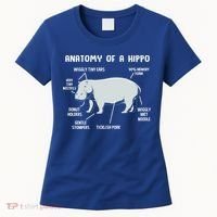 Cute Hippopotamus Anatomy Of A Hippo For Cool Gift Women's T-Shirt thumb 0