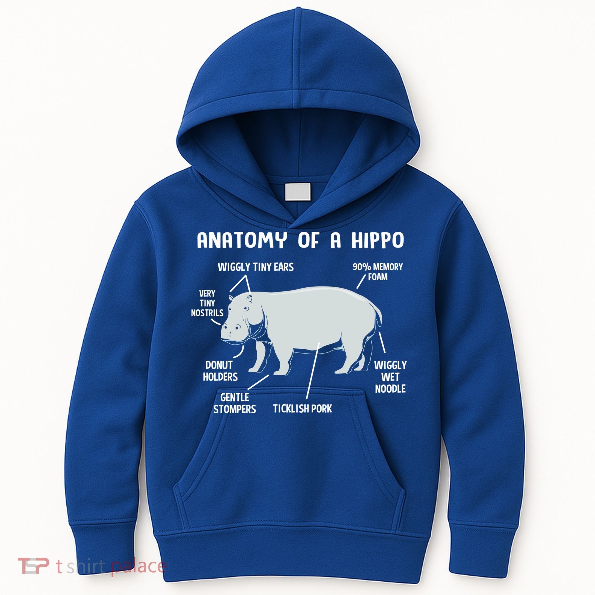 Cute Hippopotamus Anatomy Of A Hippo For Cool Gift Kids Hoodie