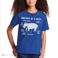 Cute Hippopotamus Anatomy Of A Hippo For Cool Gift Kids T-Shirt thumb 2
