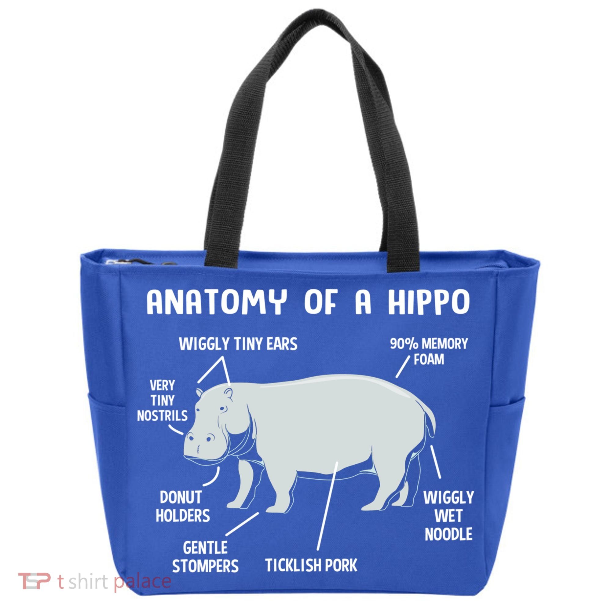 Cute Hippopotamus Anatomy Of A Hippo For Cool Gift Tote Bag