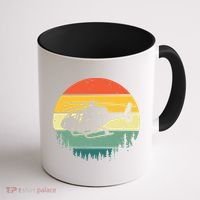 Cute Helicopter Art For Men Women Aviator Helicopter Pilot Coffee Mug thumb 1