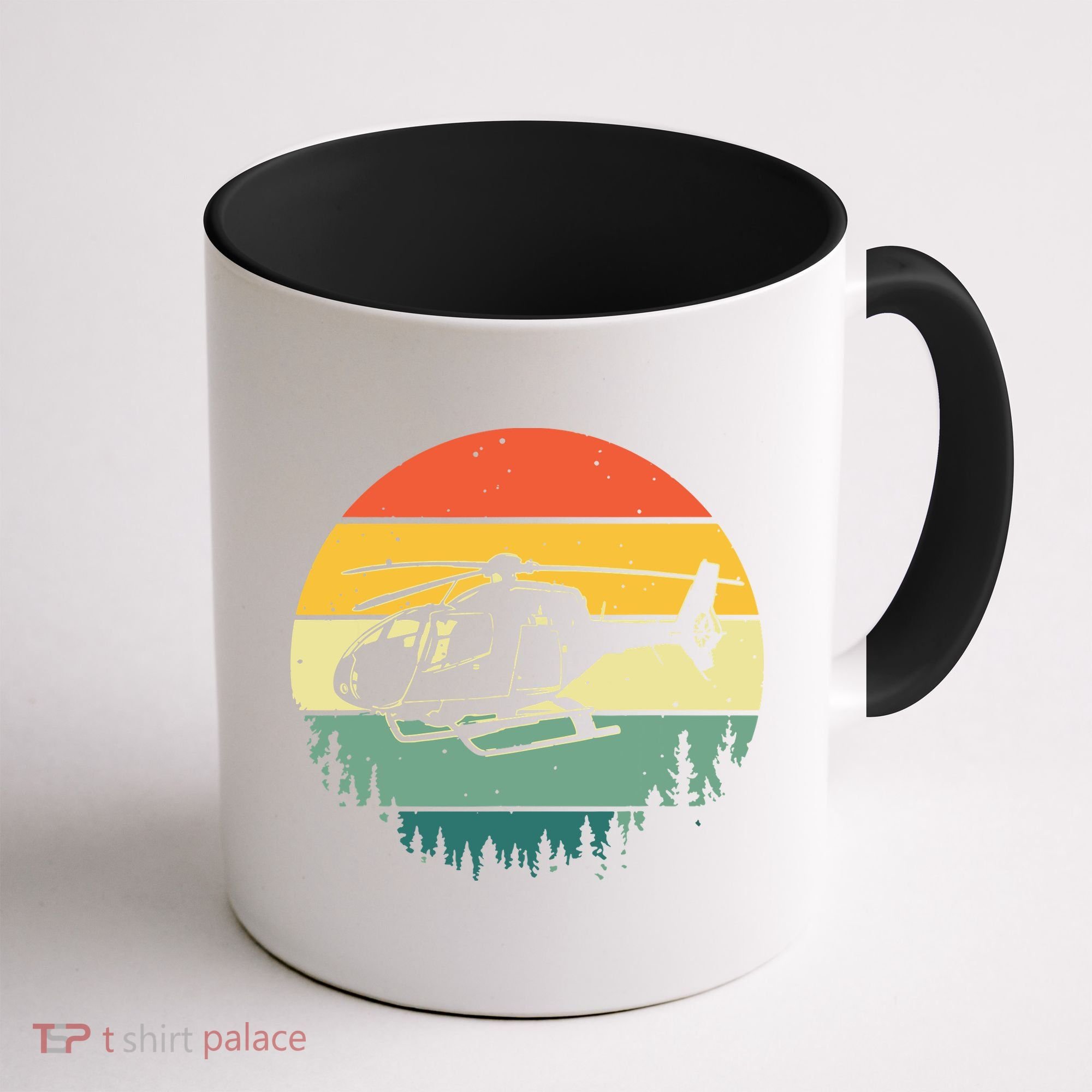Cute Helicopter Art For Men Women Aviator Helicopter Pilot Coffee Mug