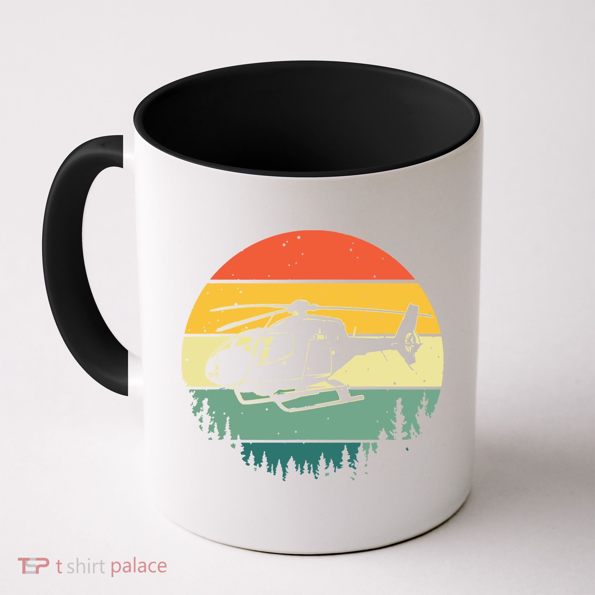 Cute Helicopter Art For Men Women Aviator Helicopter Pilot Coffee Mug