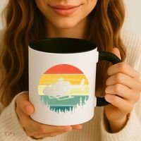 Cute Helicopter Art For Men Women Aviator Helicopter Pilot Coffee Mug thumb 3