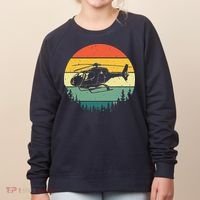 Cute Helicopter Art For Men Women Aviator Helicopter Pilot Women's Sweatshirt thumb 0