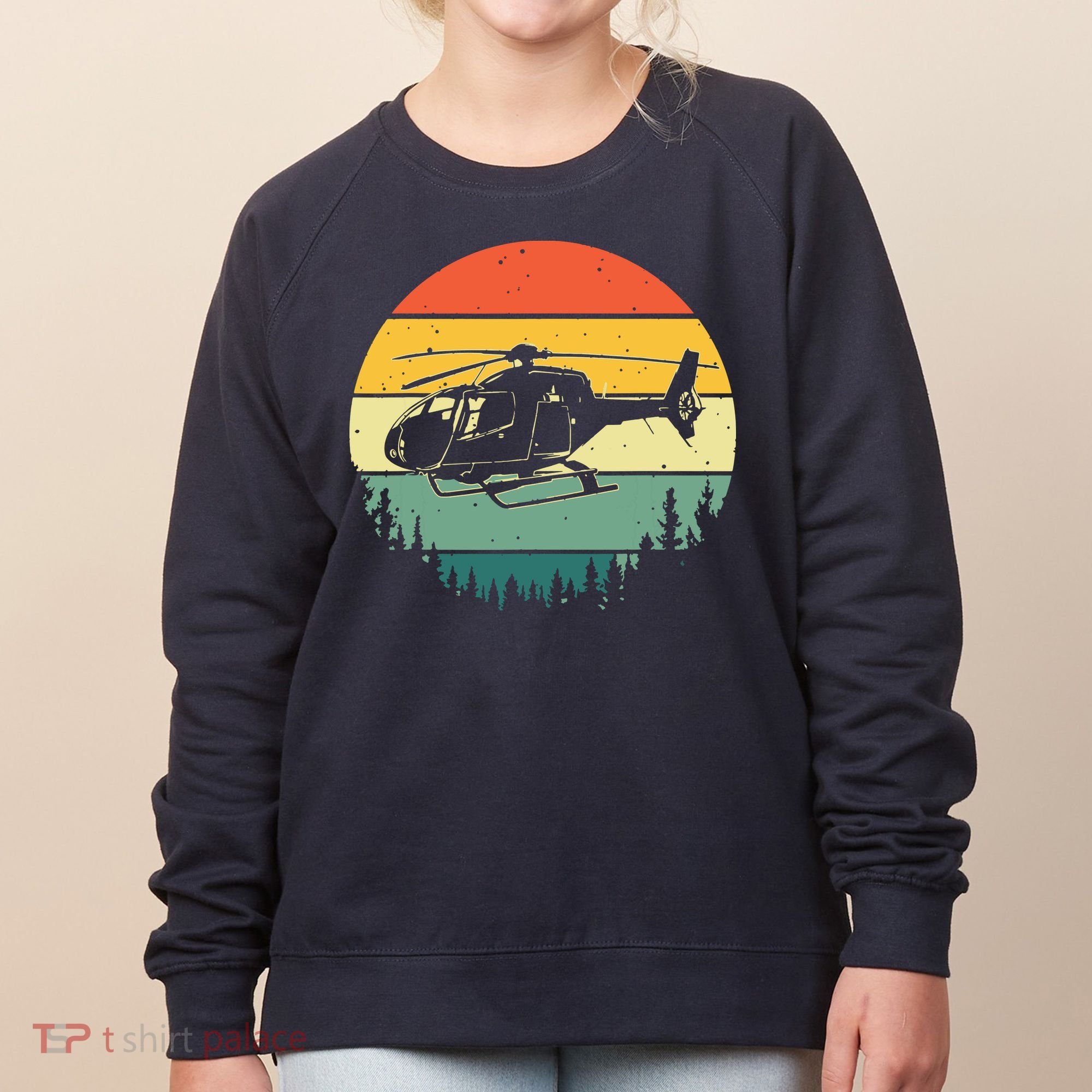 Cute Helicopter Art For Men Women Aviator Helicopter Pilot Women's Sweatshirt