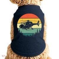 Cute Helicopter Art For Men Women Aviator Helicopter Pilot Doggie Tank thumb 0