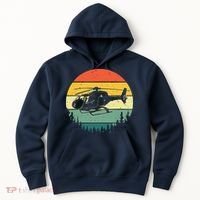 Cute Helicopter Art For Men Women Aviator Helicopter Pilot Hoodie thumb 0