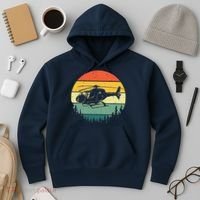 Cute Helicopter Art For Men Women Aviator Helicopter Pilot Hoodie thumb 3