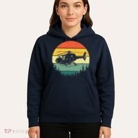Cute Helicopter Art For Men Women Aviator Helicopter Pilot Hoodie thumb 5