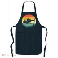 Cute Helicopter Art For Men Women Aviator Helicopter Pilot Apron thumb 0