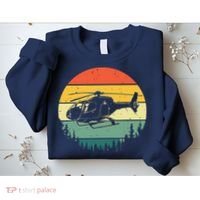 Cute Helicopter Art For Men Women Aviator Helicopter Pilot Sweatshirt thumb 2