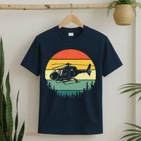 Cute Helicopter Art For Men Women Aviator Helicopter Pilot T-Shirt thumb 2