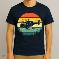 Cute Helicopter Art For Men Women Aviator Helicopter Pilot T-Shirt thumb 3