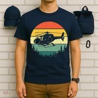 Cute Helicopter Art For Men Women Aviator Helicopter Pilot T-Shirt thumb 6