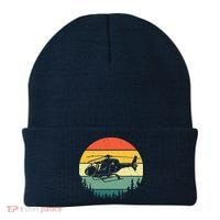 Cute Helicopter Art For Men Women Aviator Helicopter Pilot Beanie thumb 0