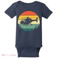 Cute Helicopter Art For Men Women Aviator Helicopter Pilot Baby Bodysuit thumb 0