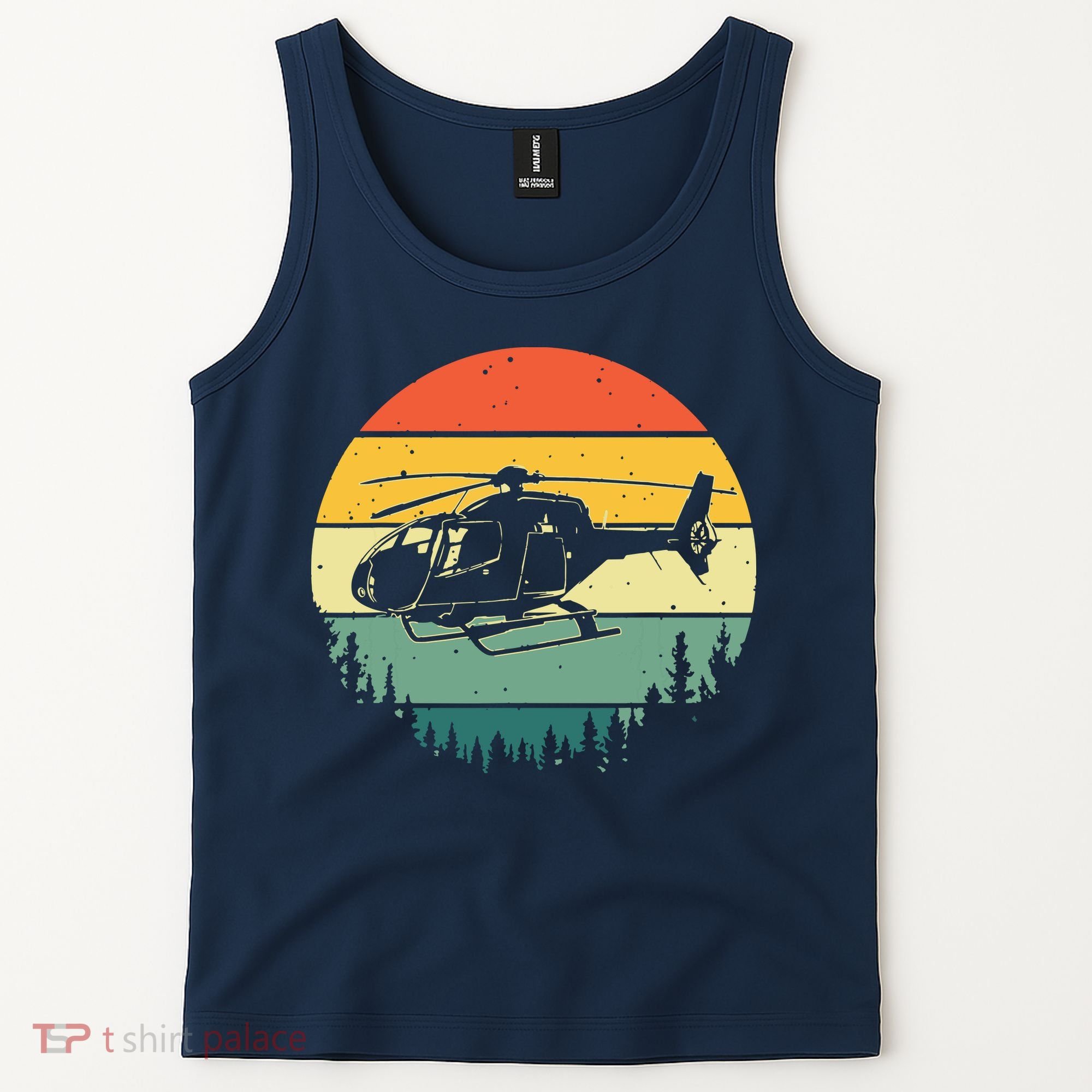 Cute Helicopter Art For Men Women Aviator Helicopter Pilot Tank Top