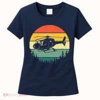 Cute Helicopter Art For Men Women Aviator Helicopter Pilot Women's T-Shirt thumb 0