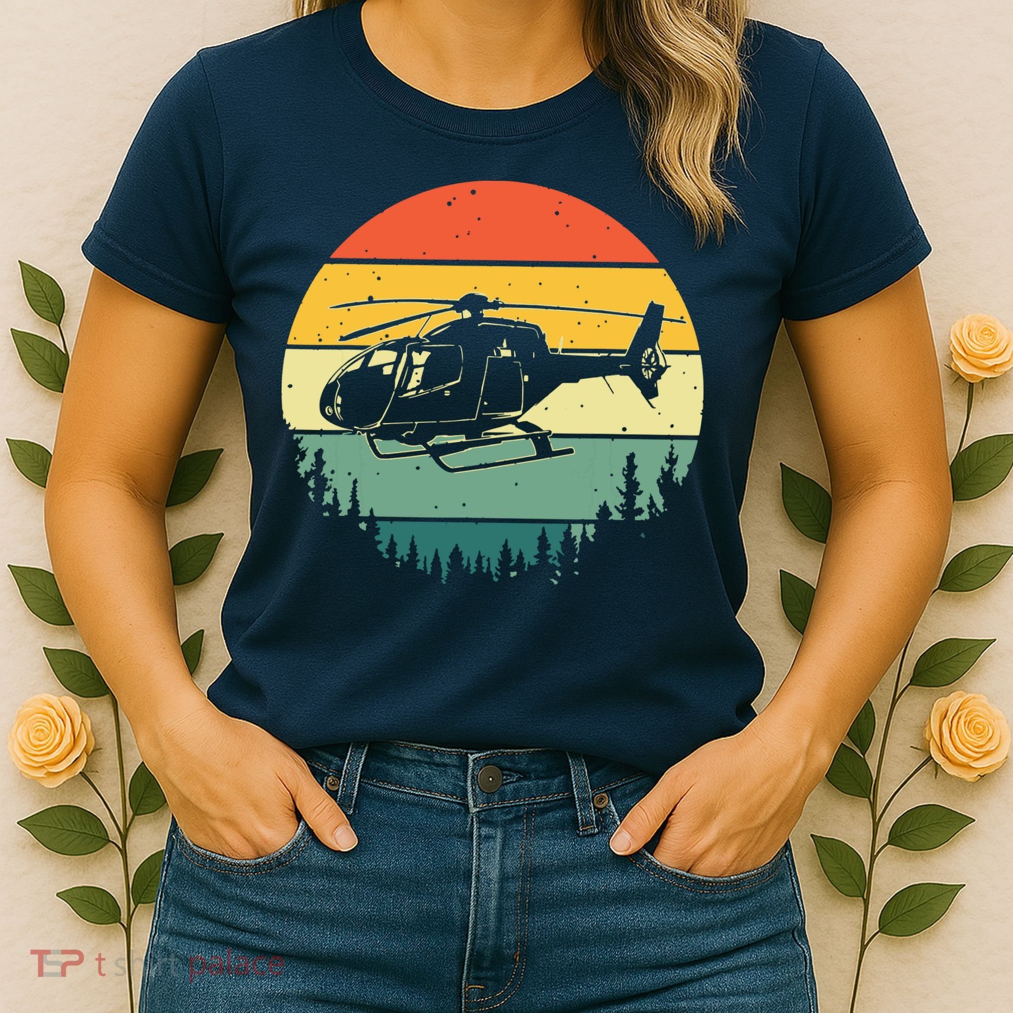 Cute Helicopter Art For Men Women Aviator Helicopter Pilot Women's T-Shirt