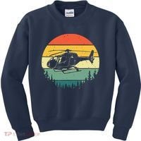Cute Helicopter Art For Men Women Aviator Helicopter Pilot Kids Sweatshirt thumb 0