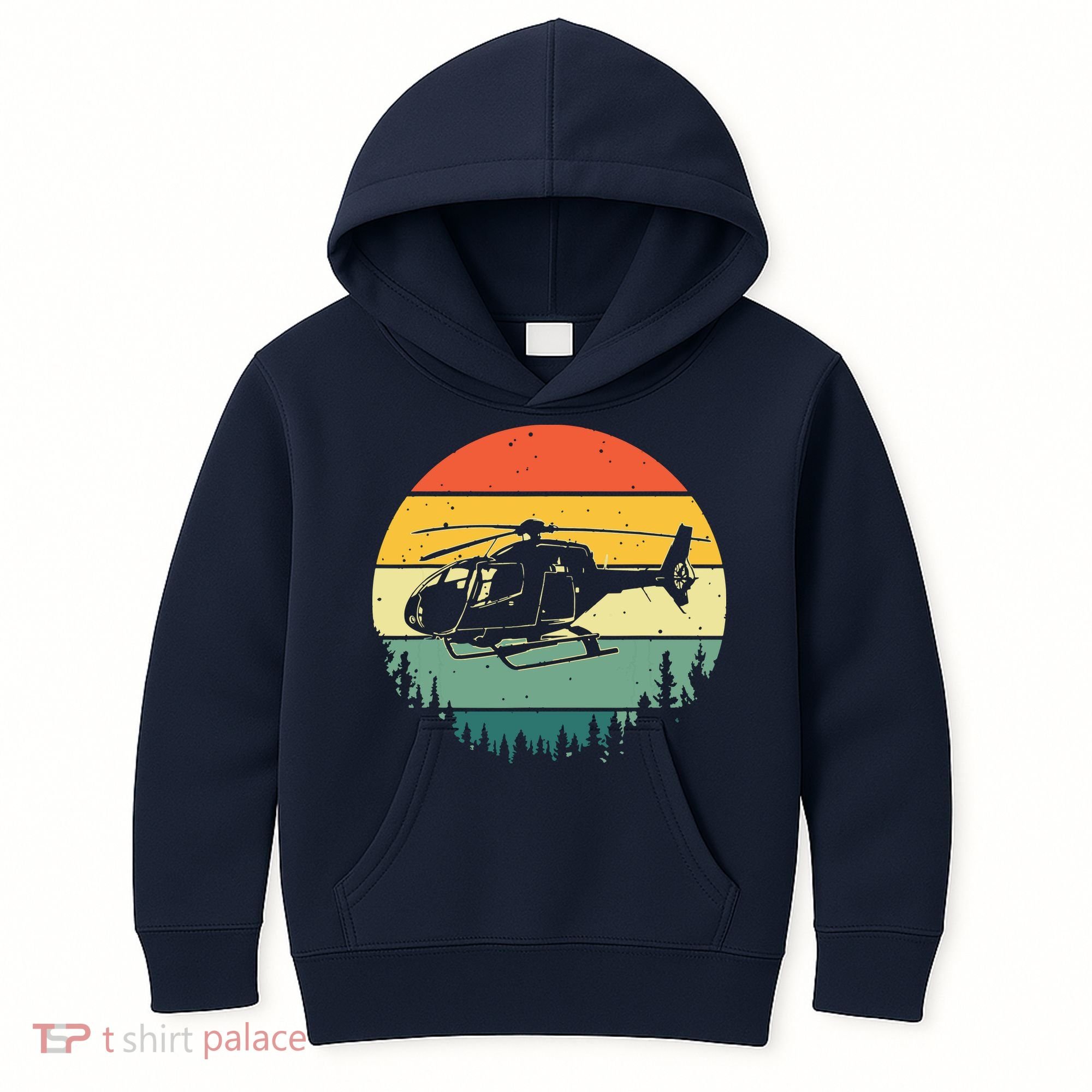 Cute Helicopter Art For Men Women Aviator Helicopter Pilot Kids Hoodie