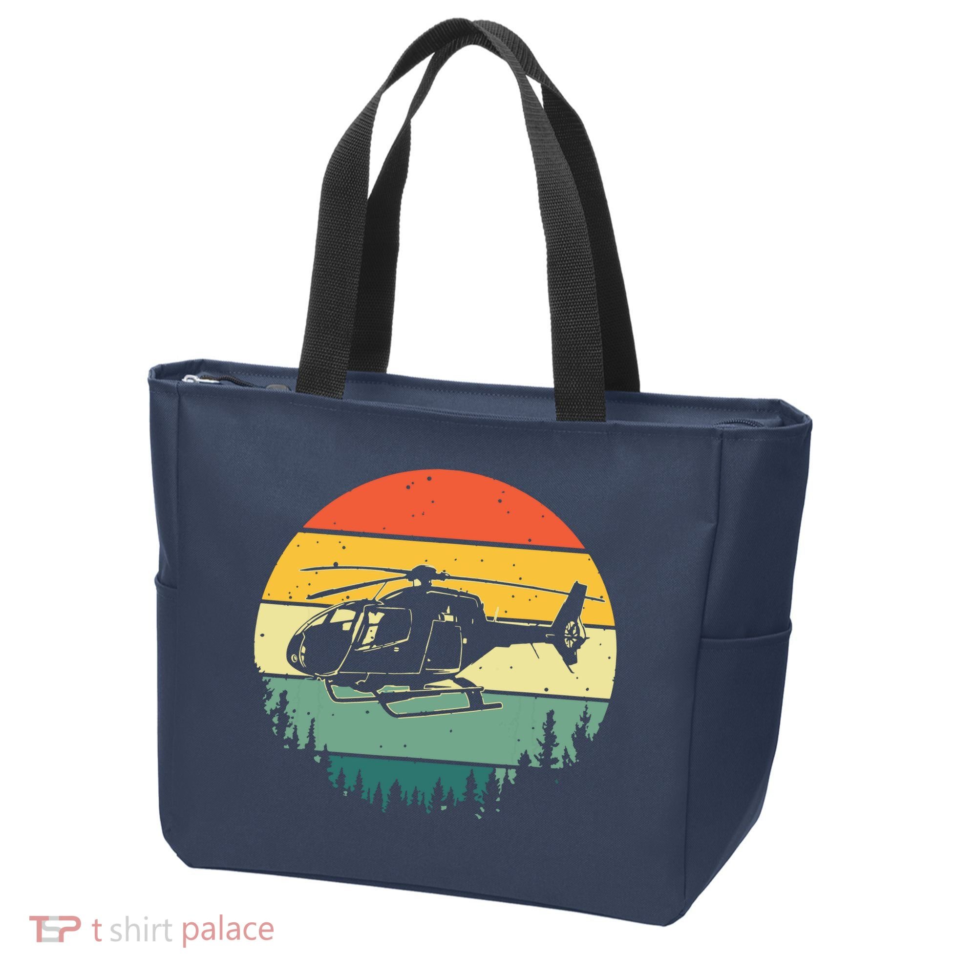 Cute Helicopter Art For Men Women Aviator Helicopter Pilot Tote Bag