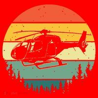 Cute Helicopter Art For Men Women Aviator Helicopter Pilot Santa Hat thumb 1