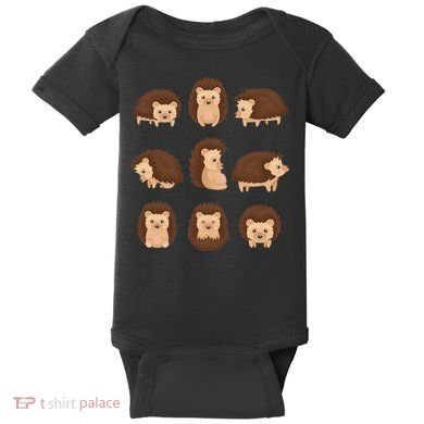 Cute Hedgehog Animal Forest Nature Hedgehog Baby Bodysuit