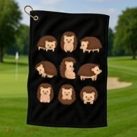 Cute Hedgehog Animal Forest Nature Hedgehog Golf Towel thumb 1