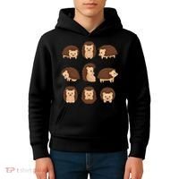 Cute Hedgehog Animal Forest Nature Hedgehog Kids Hoodie thumb 4